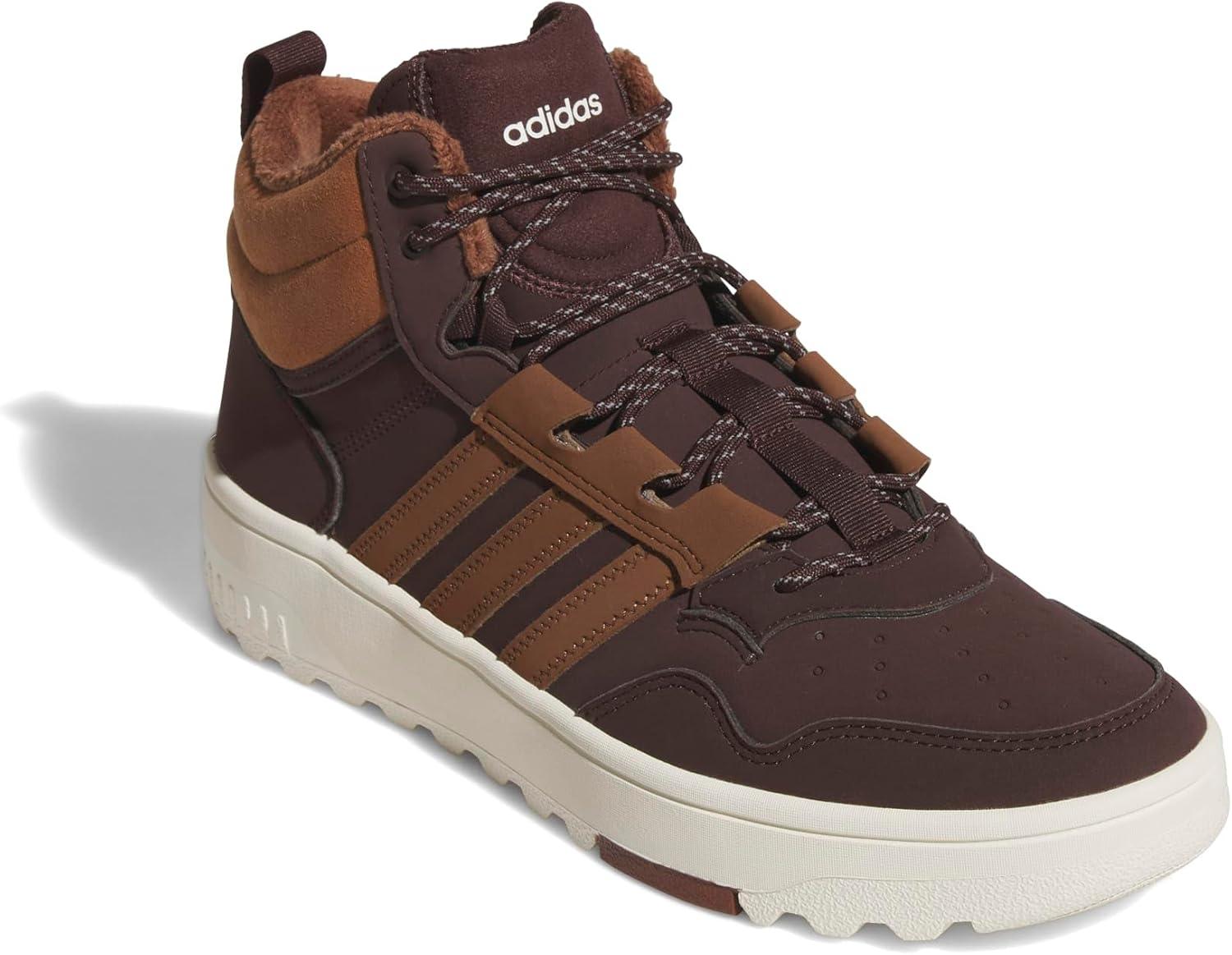 imageAdidas UnisexAdult Hoops 40 Mid TopShadow BrownSupplier ColourOff White