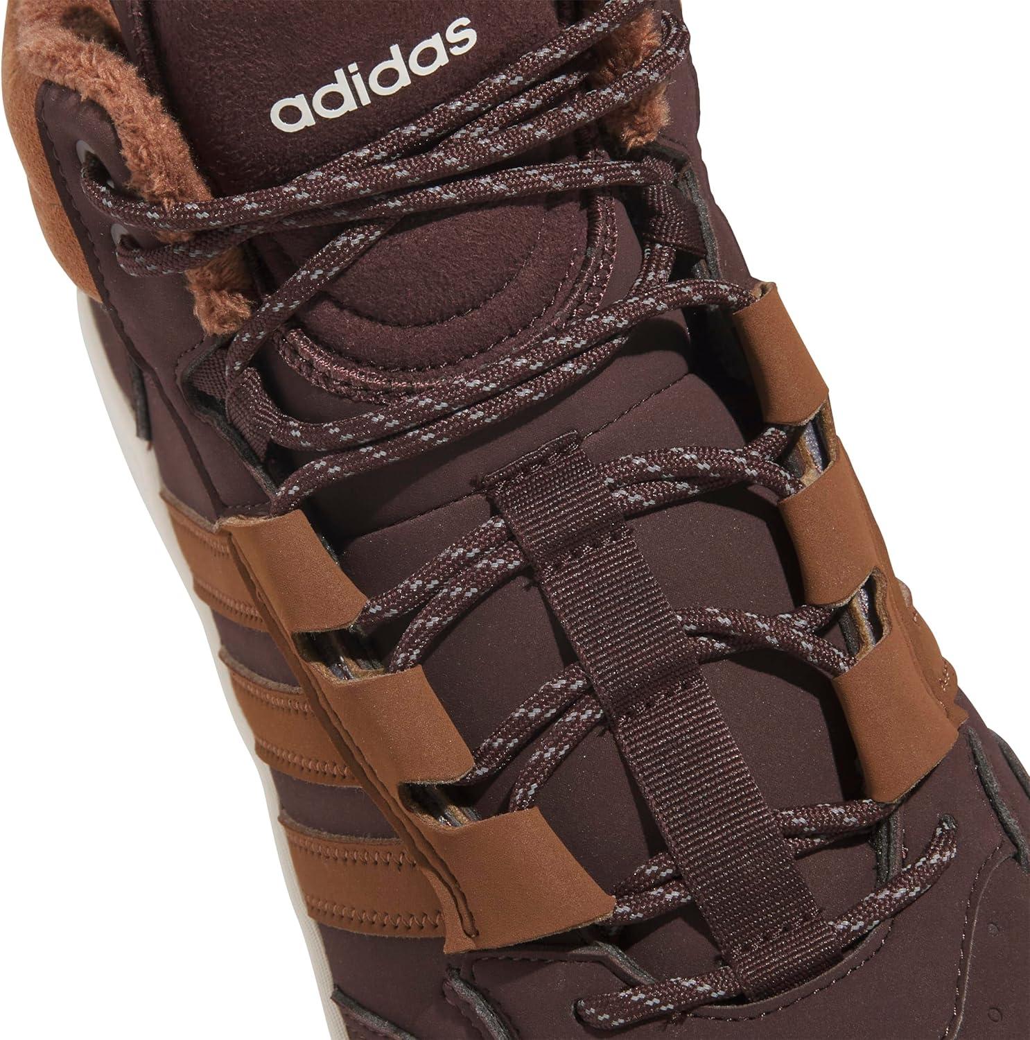 imageAdidas UnisexAdult Hoops 40 Mid TopShadow BrownSupplier ColourOff White