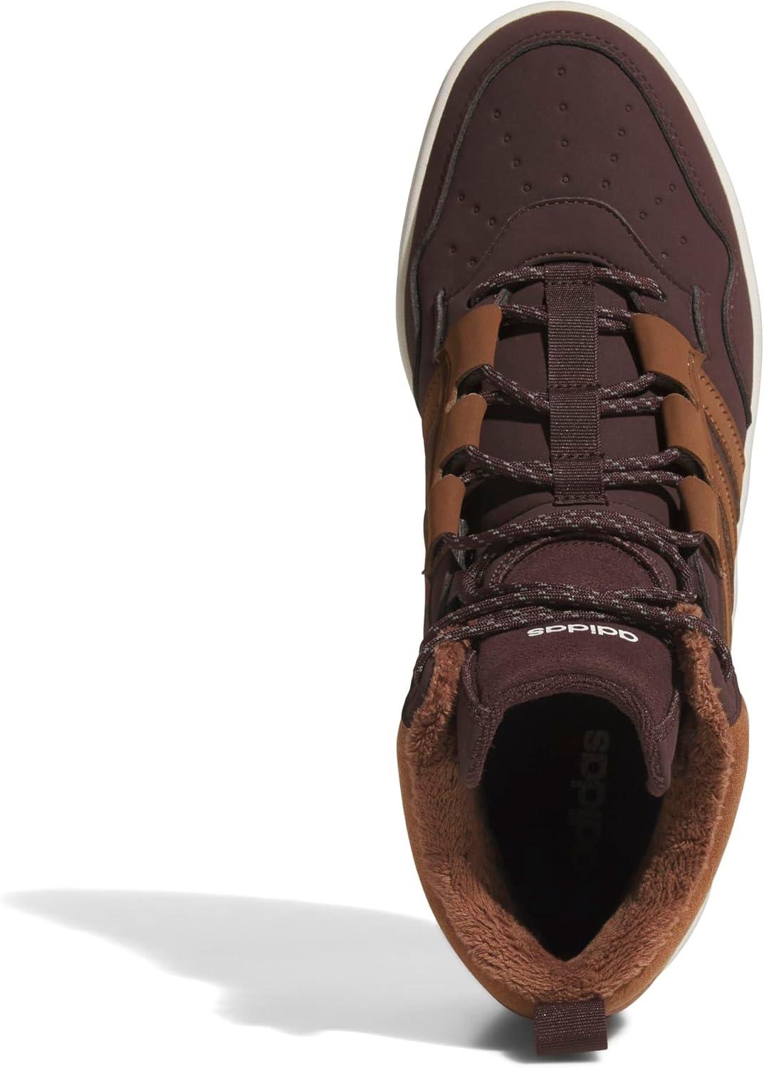 imageAdidas UnisexAdult Hoops 40 Mid TopShadow BrownSupplier ColourOff White