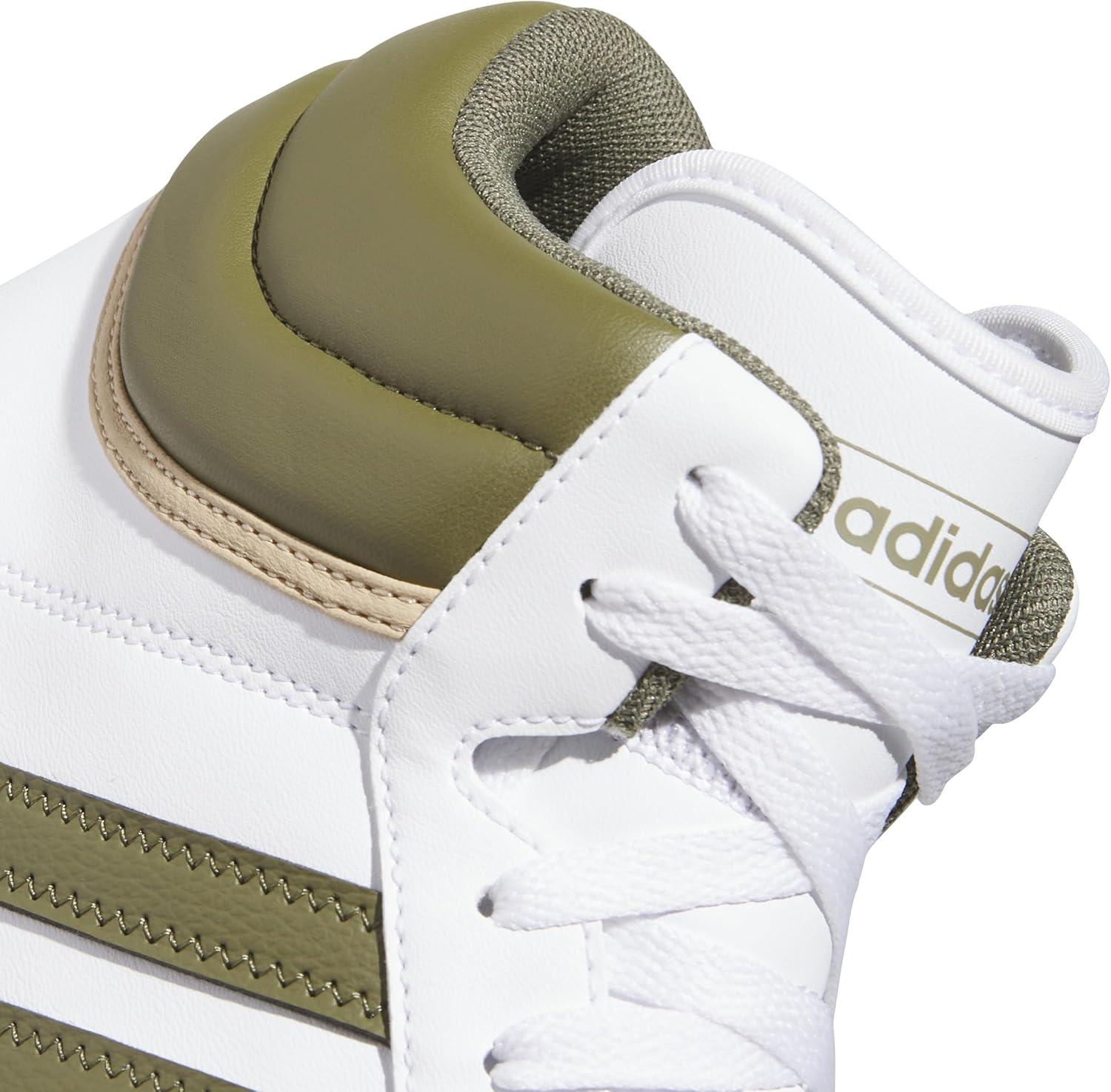 imageAdidas UnisexAdult Hoops 40 Mid TopWhiteFocus OliveGum