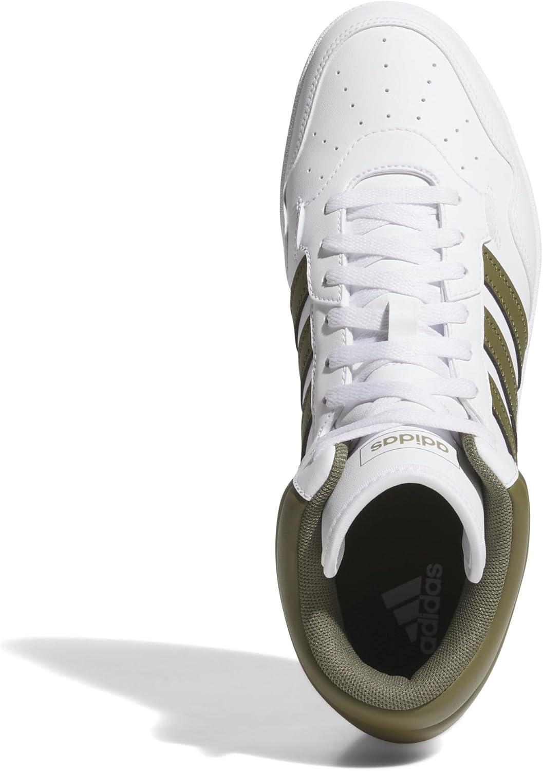 imageAdidas UnisexAdult Hoops 40 Mid TopWhiteFocus OliveGum