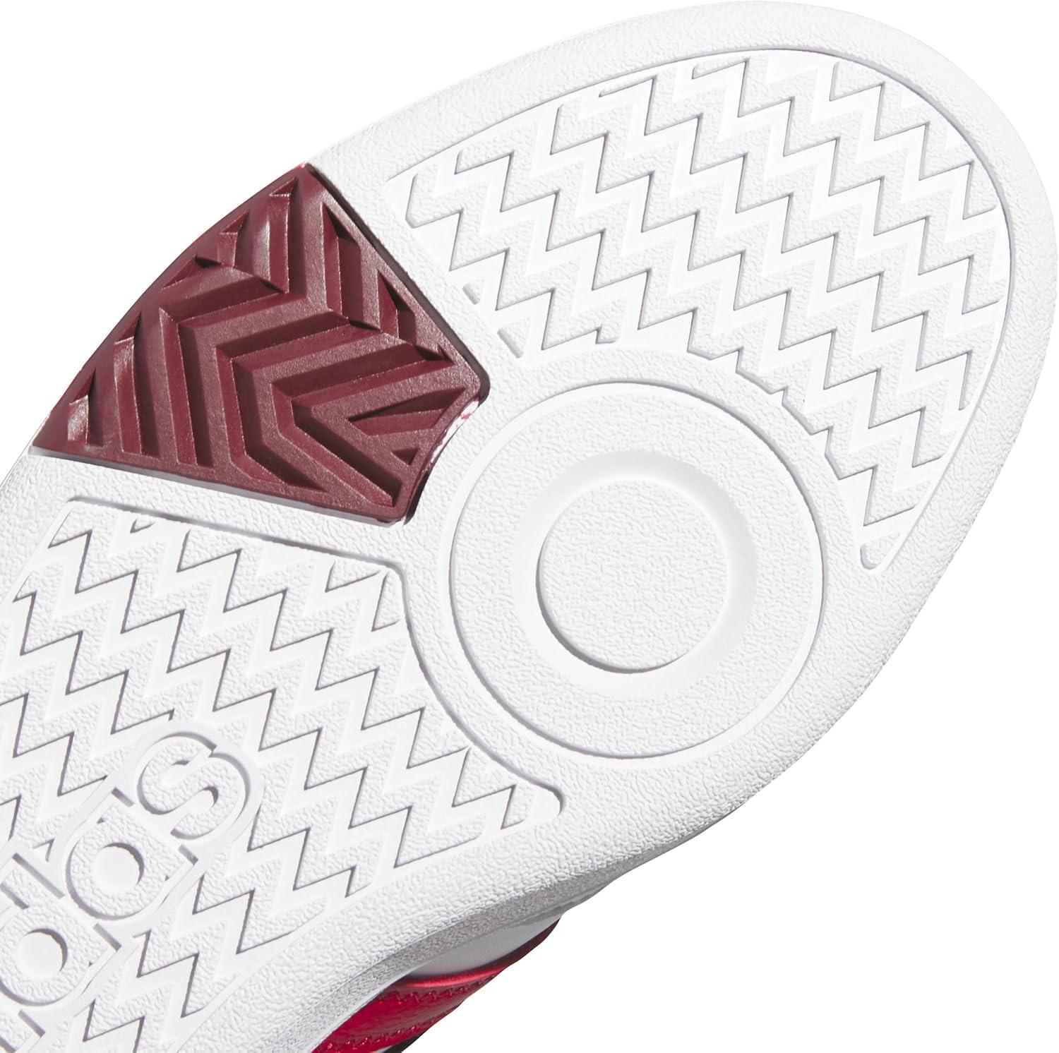 imageAdidas UnisexAdult Hoops 40 Mid TopWhiteTaupe OxideShadow Red