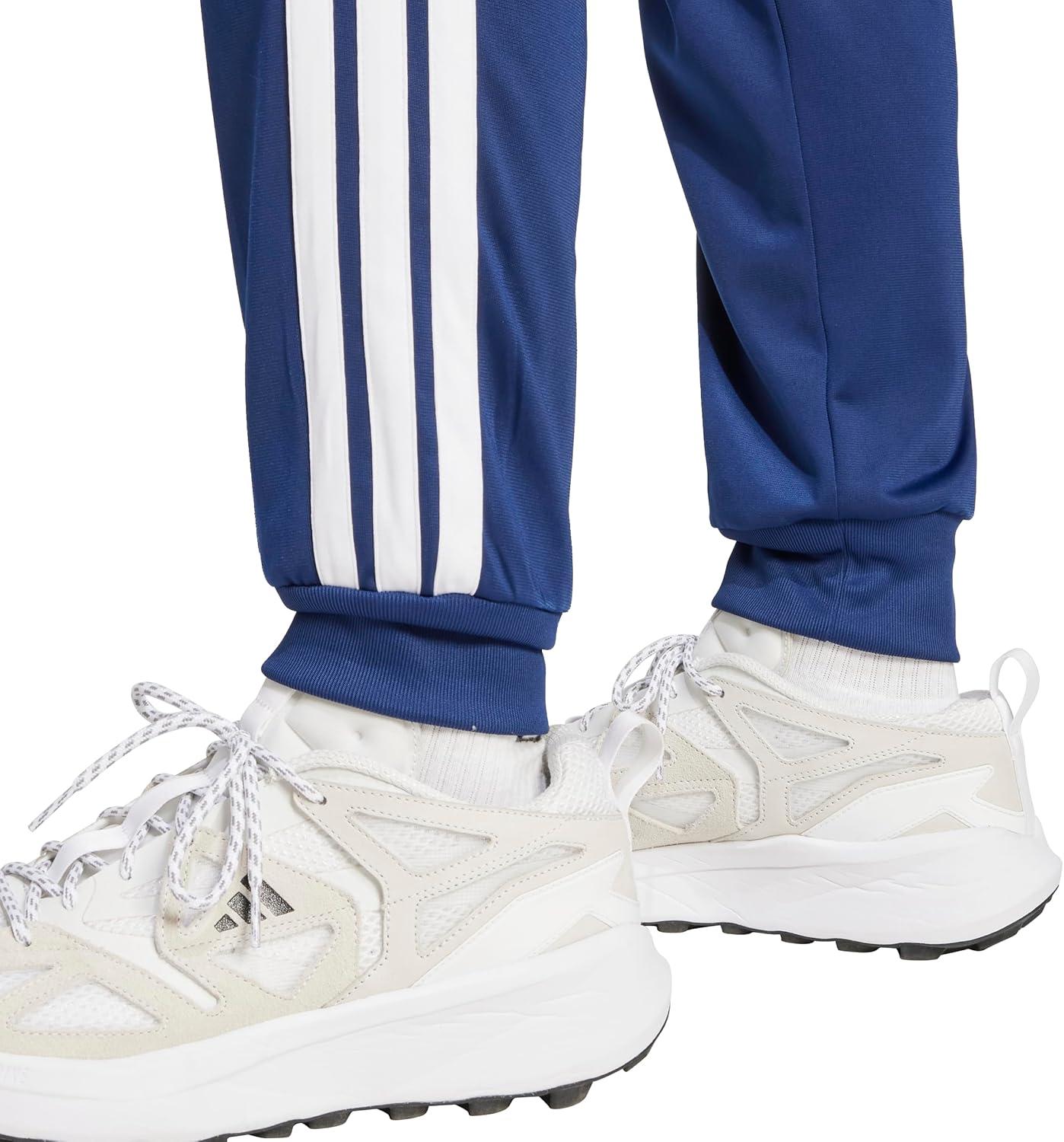 imageadidas Mens 3Stripes Tricot Tapered Track PantsDark Blue