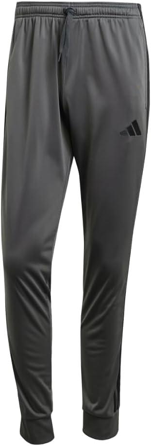imageadidas Mens 3Stripes Tricot Tapered Track PantsGreyBlack