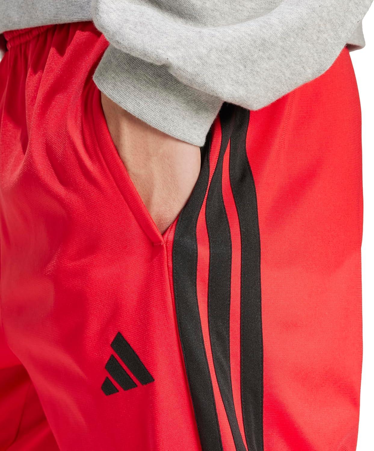 imageadidas Mens 3Stripes Tricot Tapered Track PantsPure Ruby