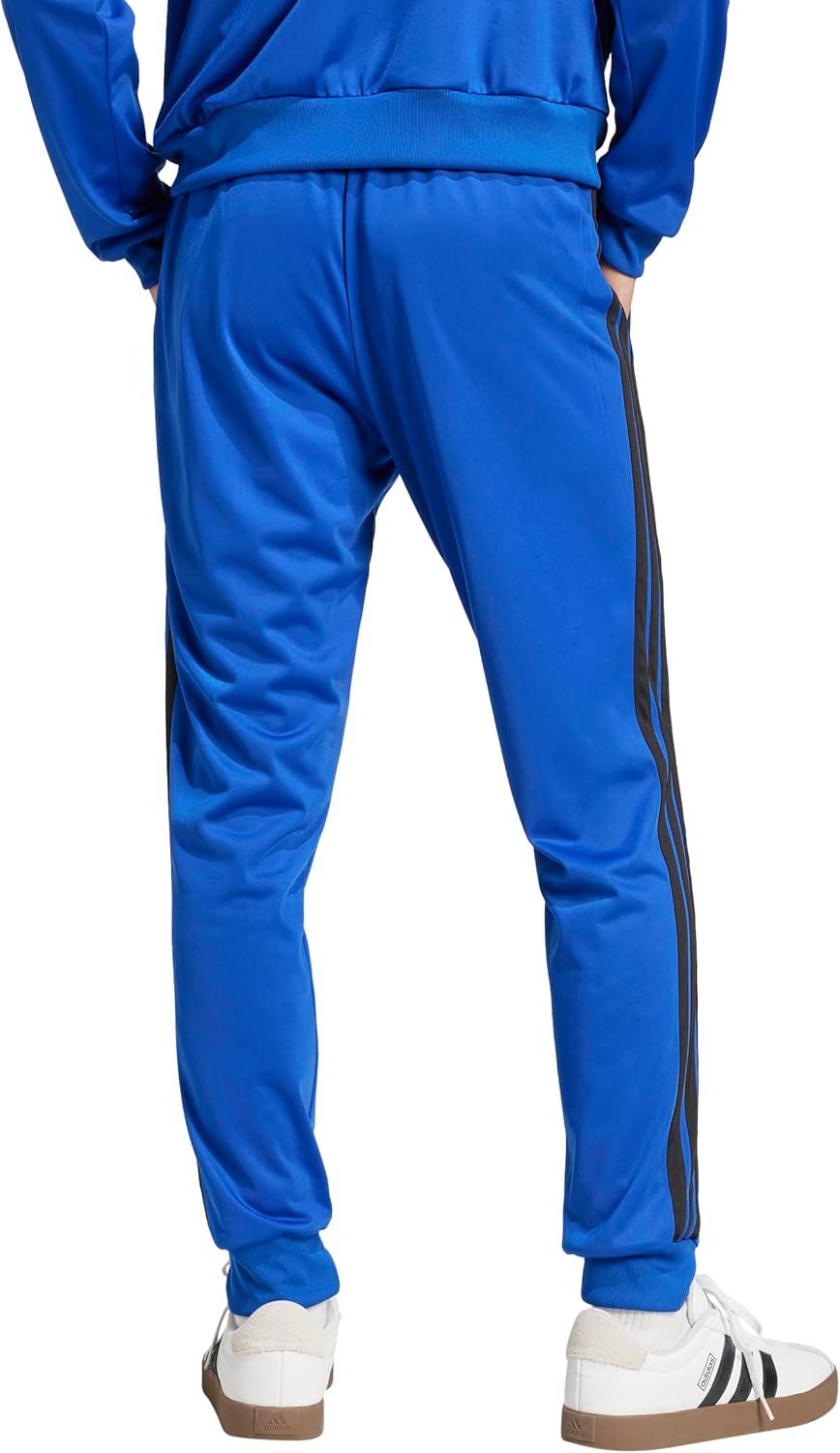 imageadidas Mens 3Stripes Tricot Tapered Track PantsTeam Royal Blue