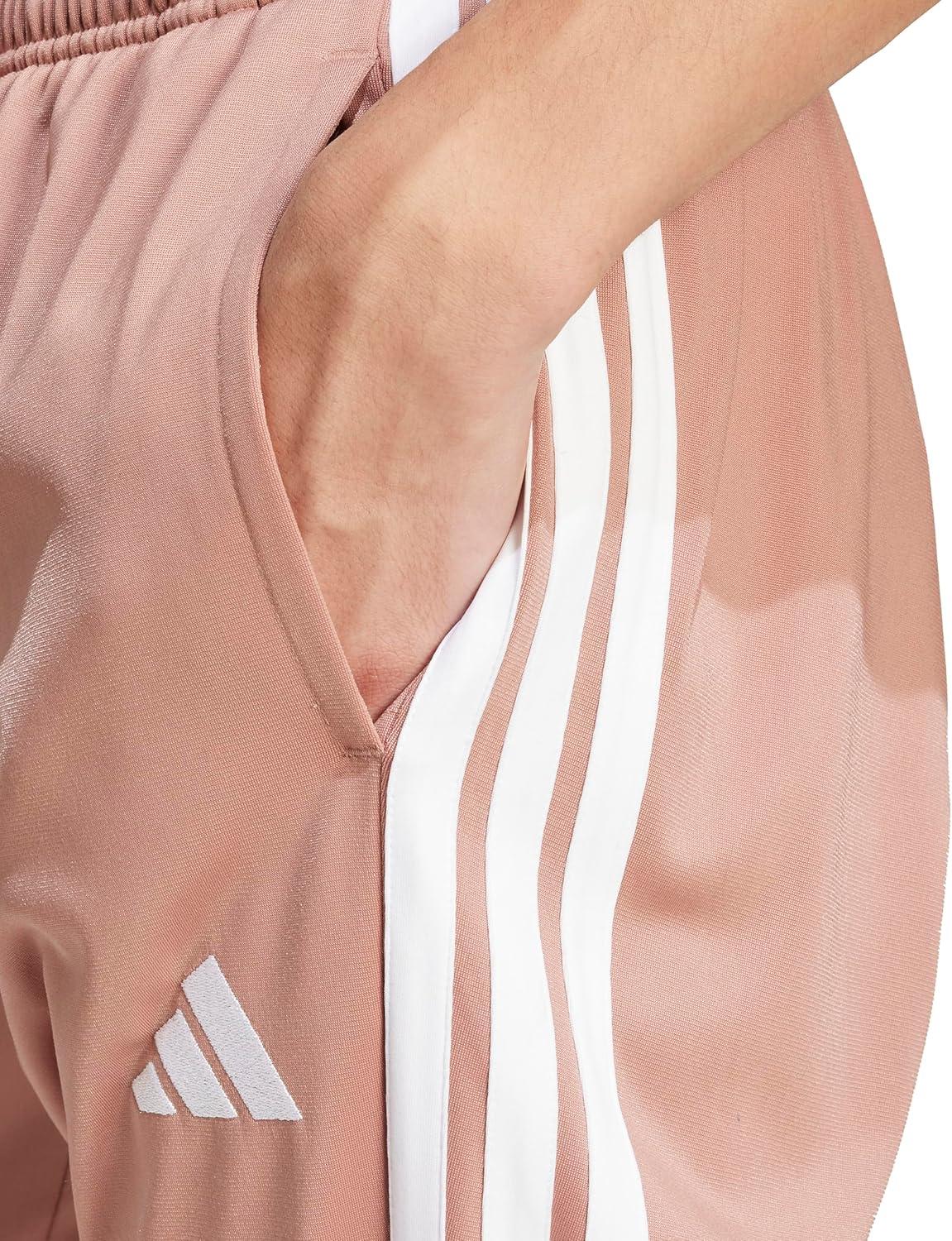imageadidas Mens 3Stripes Tricot Tapered Track PantsWarm Clay
