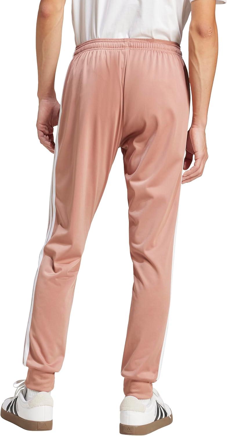imageadidas Mens 3Stripes Tricot Tapered Track PantsWarm Clay