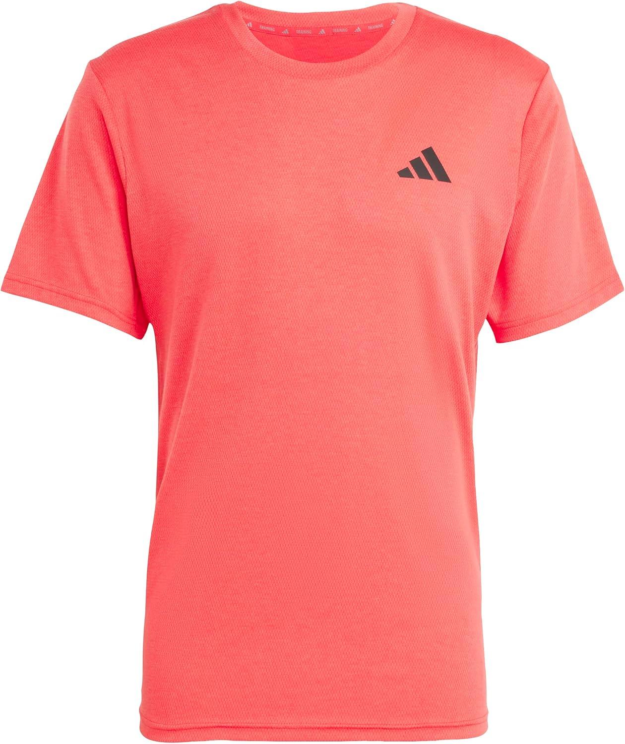 imageadidas Mens Train Essentials Feelready Novelty TShirtPure Ruby