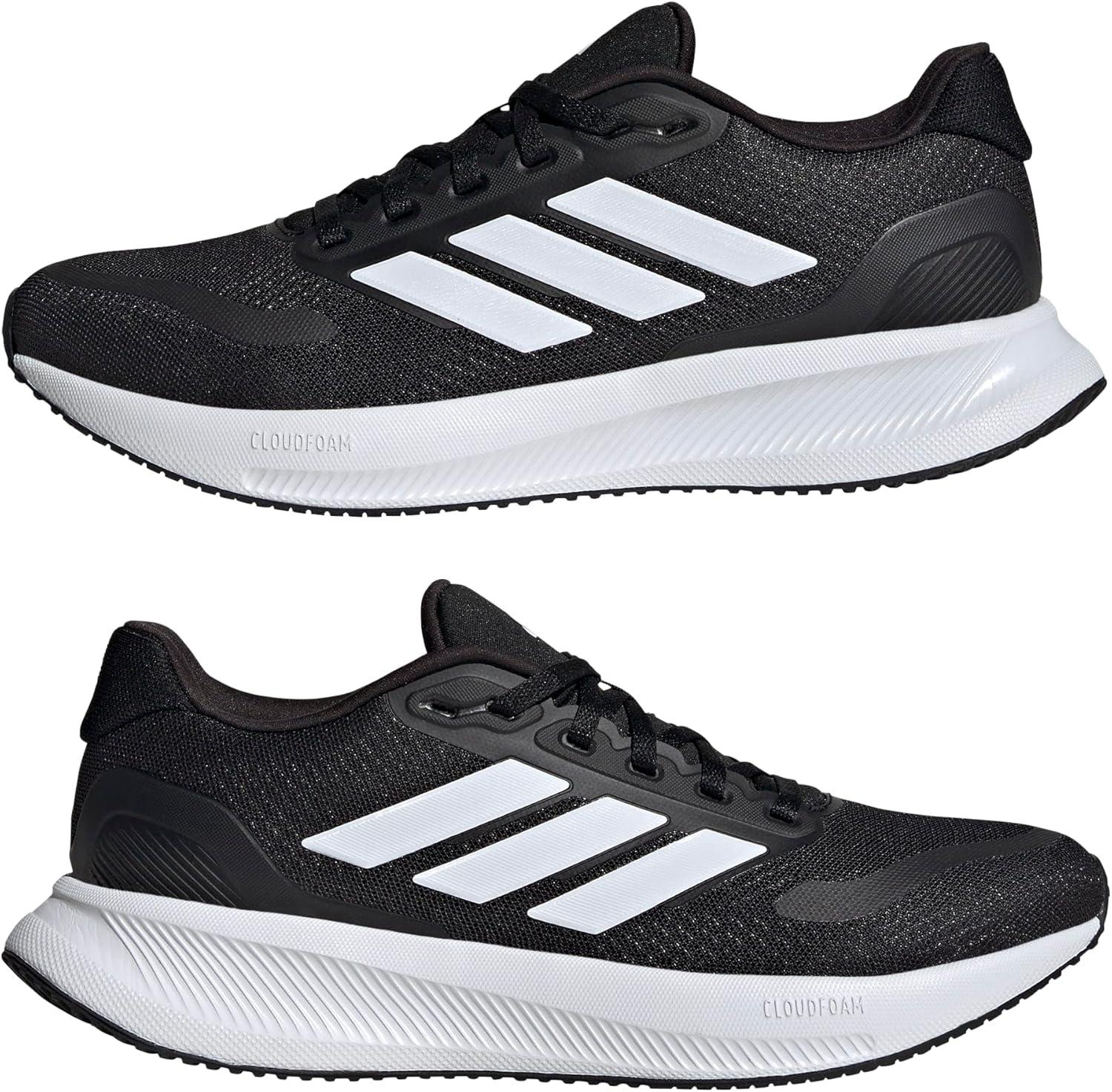 imageadidas Womens Run Falcon 5 Running ShoesBlackWhiteBlack