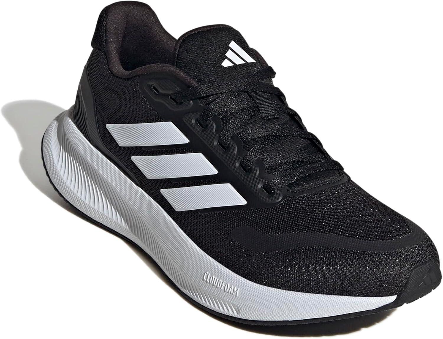 imageadidas Womens Run Falcon 5 Running ShoesBlackWhiteBlack