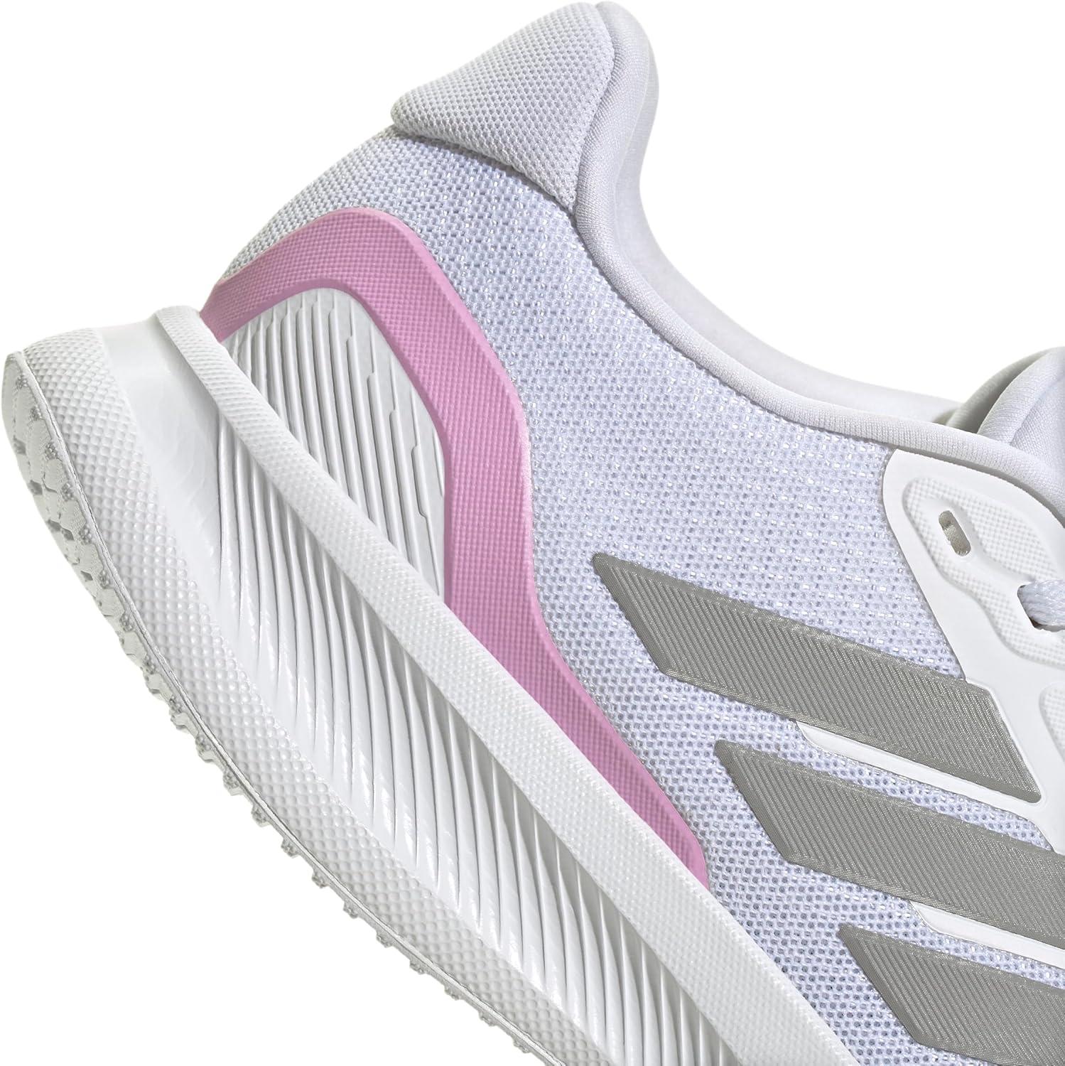 imageadidas Womens Run Falcon 5 Running ShoesWhiteSolid GreyBlack