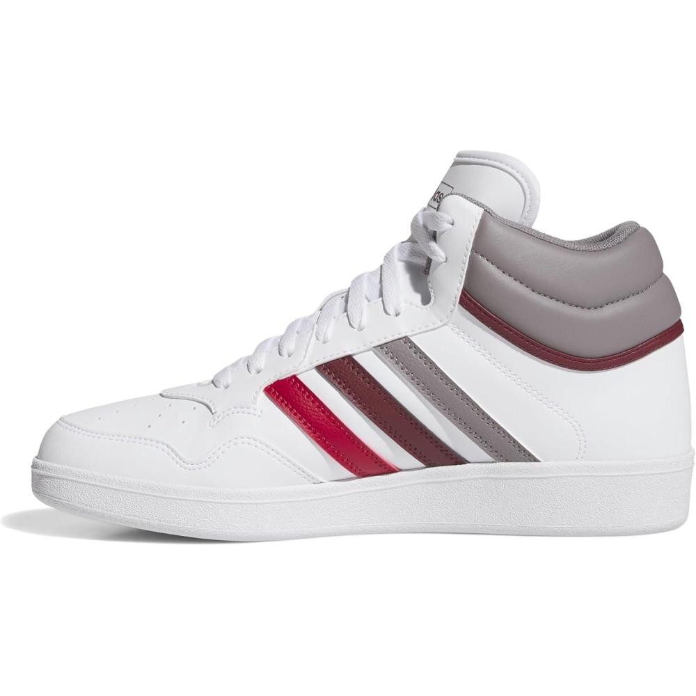 imageAdidas UnisexAdult Hoops 40 Mid TopWhiteTaupe OxideShadow Red