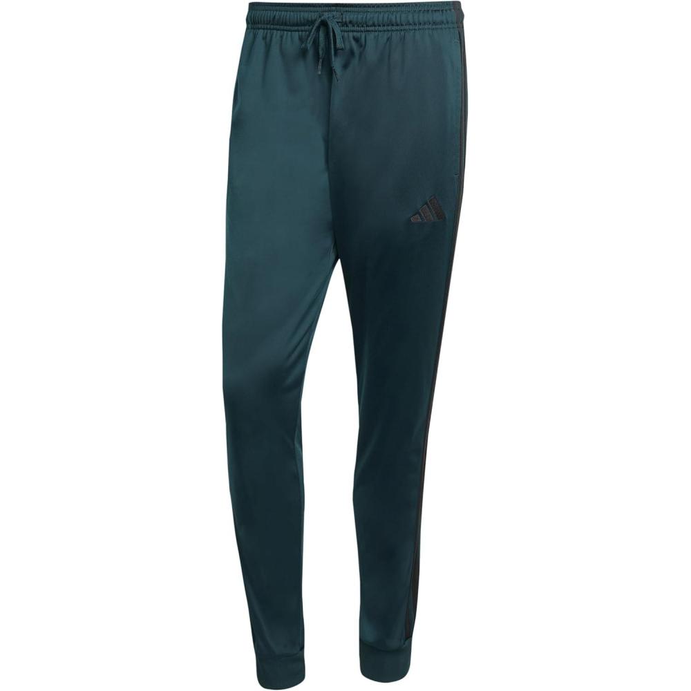 imageadidas Mens 3Stripes Tricot Tapered Track PantsAurora Ivy