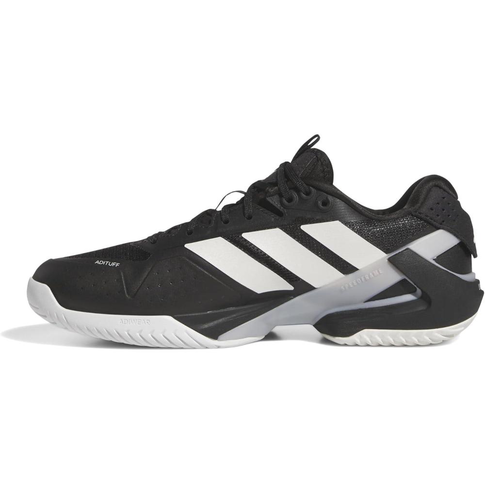 imageadidas Mens Adizero Ubersonic 5 Tennis ShoesBlackZero MetallicSilver Metallic