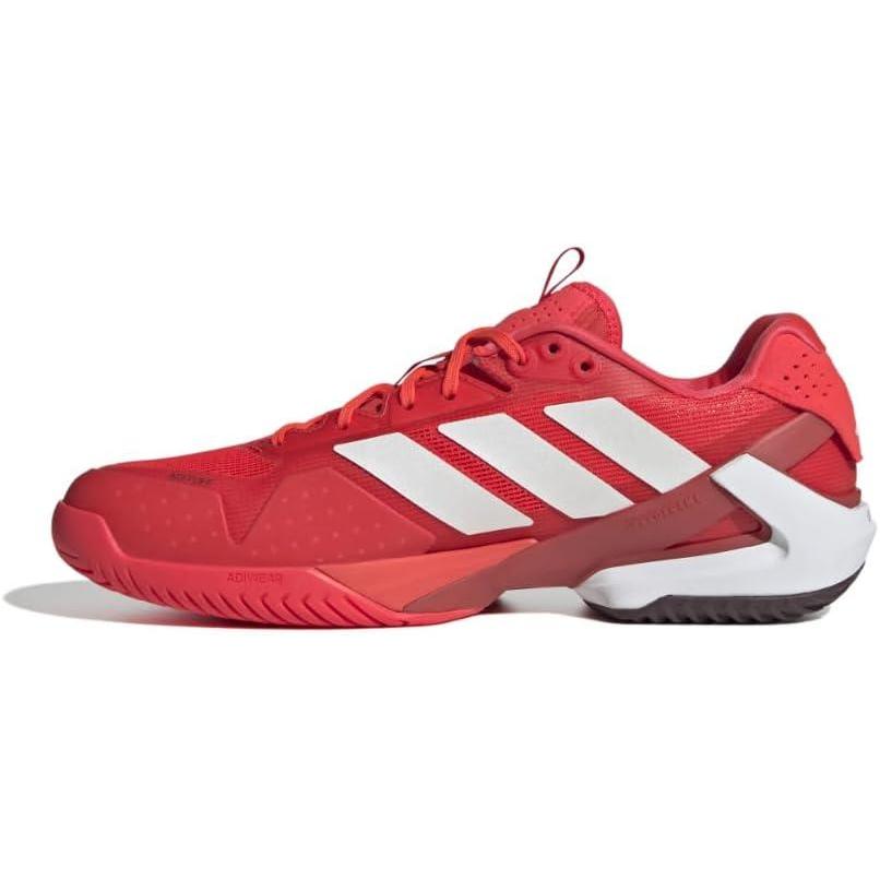 imageadidas Mens Adizero Ubersonic 5 Tennis ShoesLucid RedZero MetallicAurora Ruby