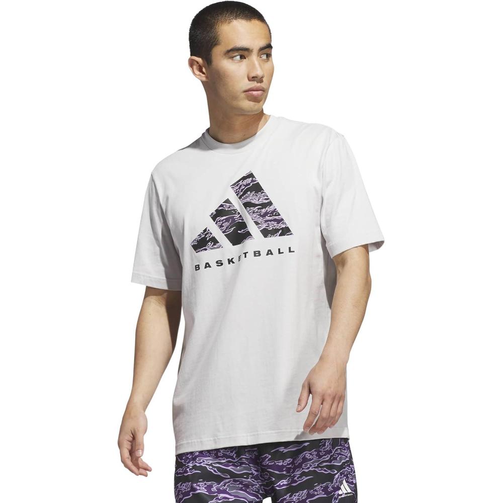 imageadidas Mens Basketball Graphic TShirtGrey