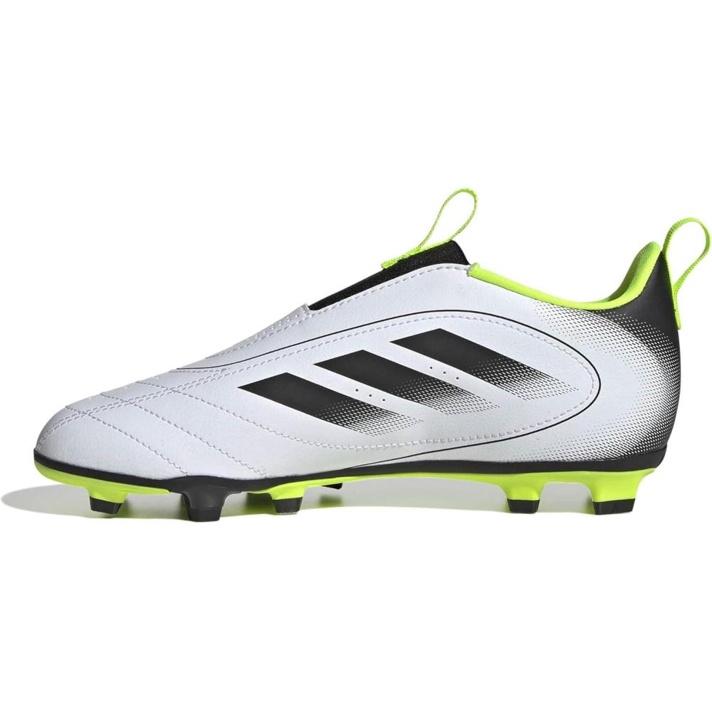 imageadidas UnisexChild Goletto Ix Laceless Firm GroundMulti GroundWhiteBlackLucid Lemon