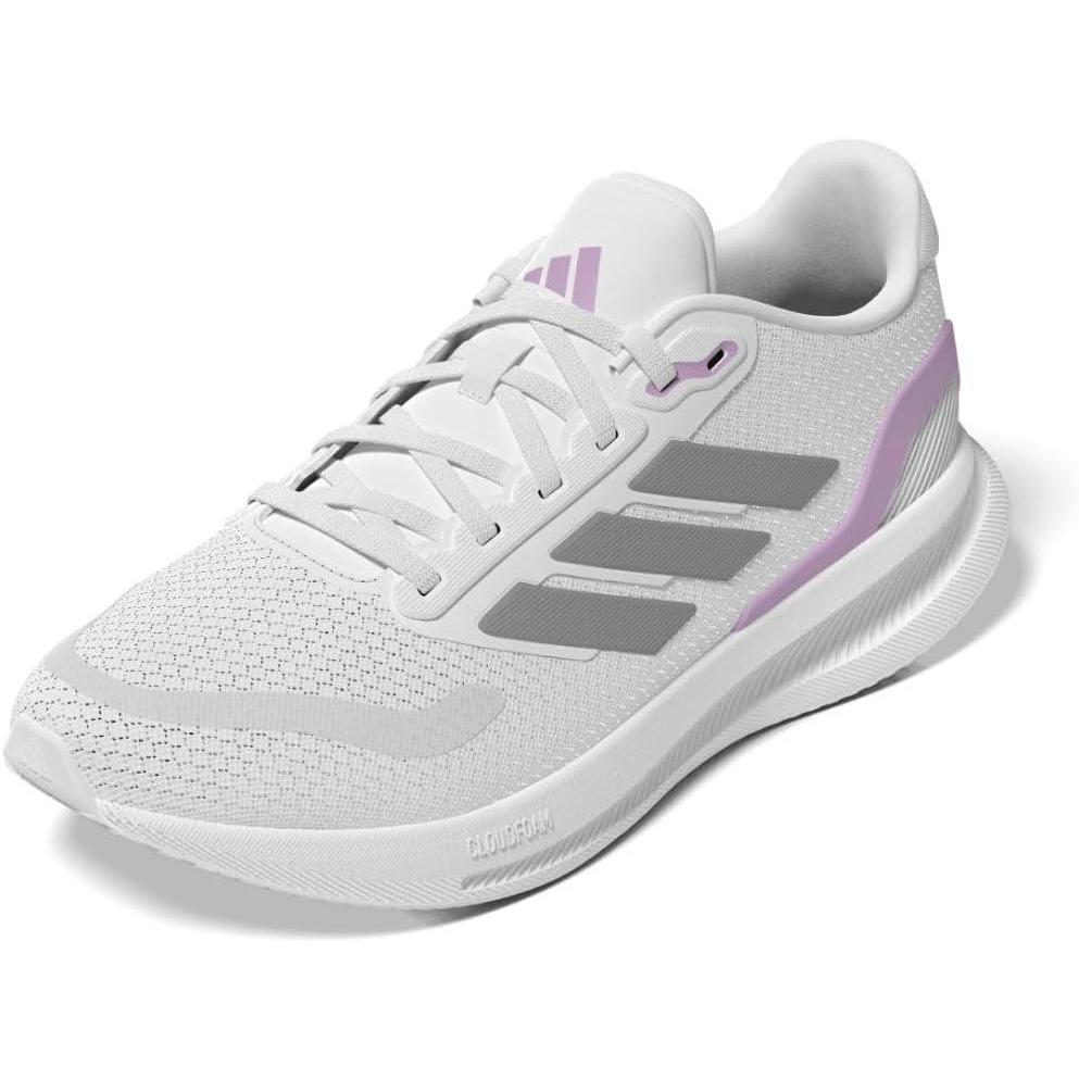 imageadidas Womens Run Falcon 5 Running ShoesWhiteGrey StrataBlack 2