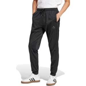 adidas Men’s 3-Stripes Tricot Tapered Track Pants(Black/Black)