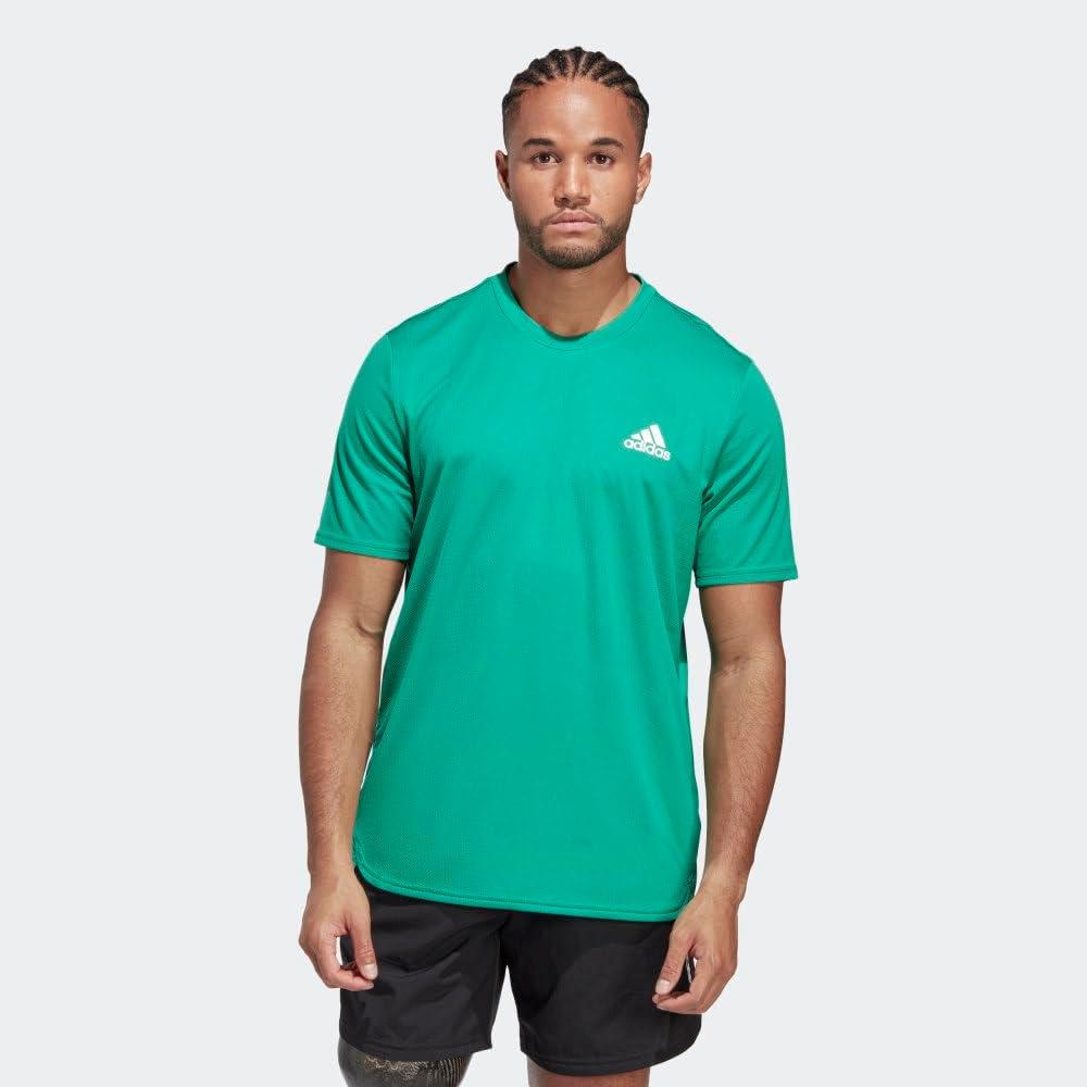 imageadidas AEROREADY Designed for Movement Tee MensCourt GreenWhite