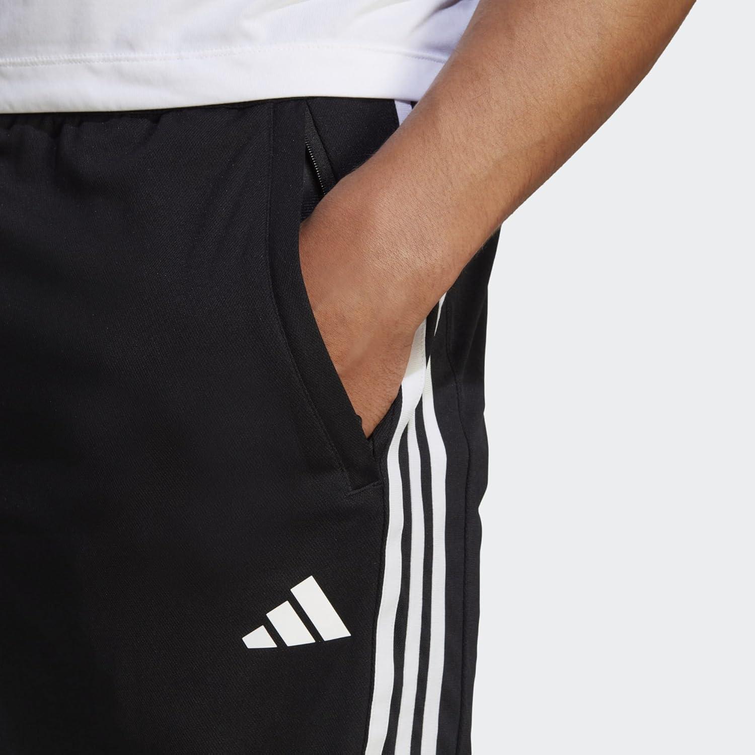 imageadidas Mens Train Essentials Piqu 3Stripes Training ShortsBlack White