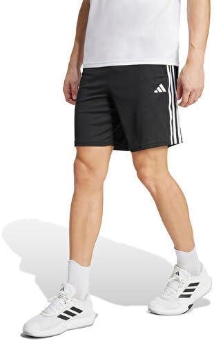 imageadidas Mens Train Essentials Piqu 3Stripes Training ShortsBlack White