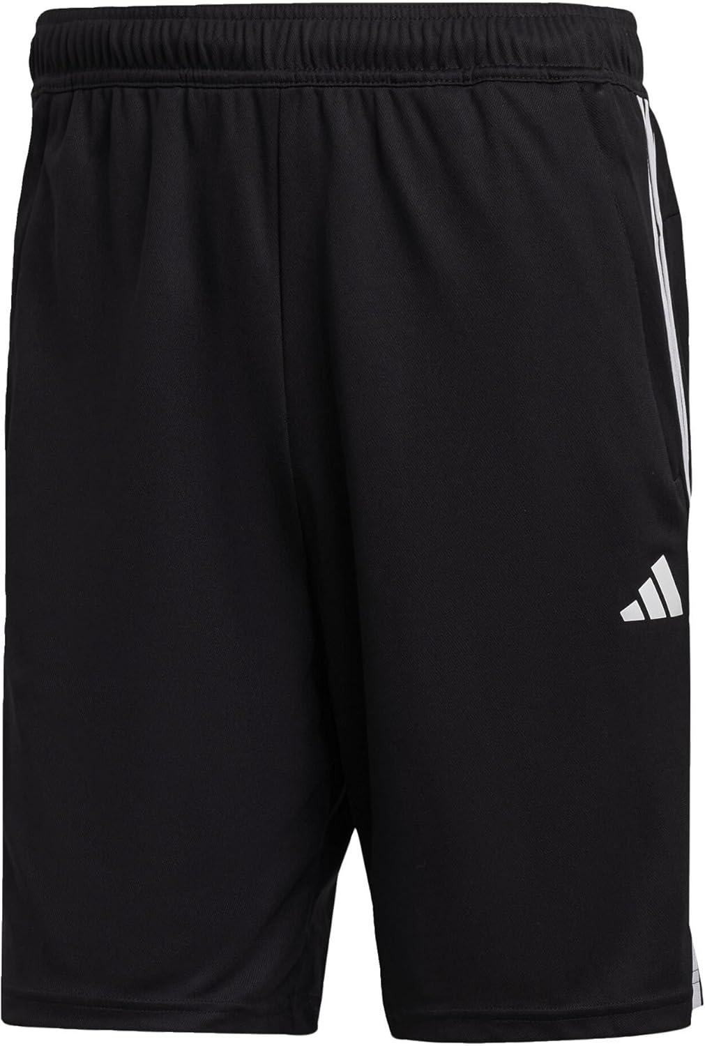 imageadidas Mens Train Essentials Piqu 3Stripes Training ShortsBlackWhite
