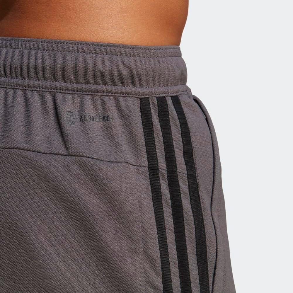 imageadidas Mens Train Essentials Piqu 3Stripes Training ShortsGreyBlack