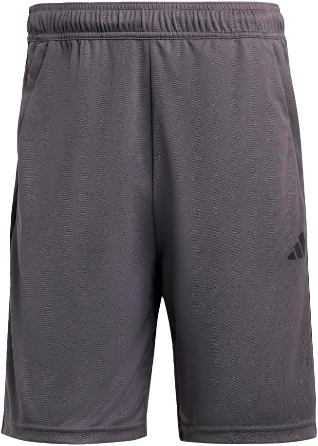 imageadidas Mens Train Essentials Piqu 3Stripes Training ShortsGreyBlack