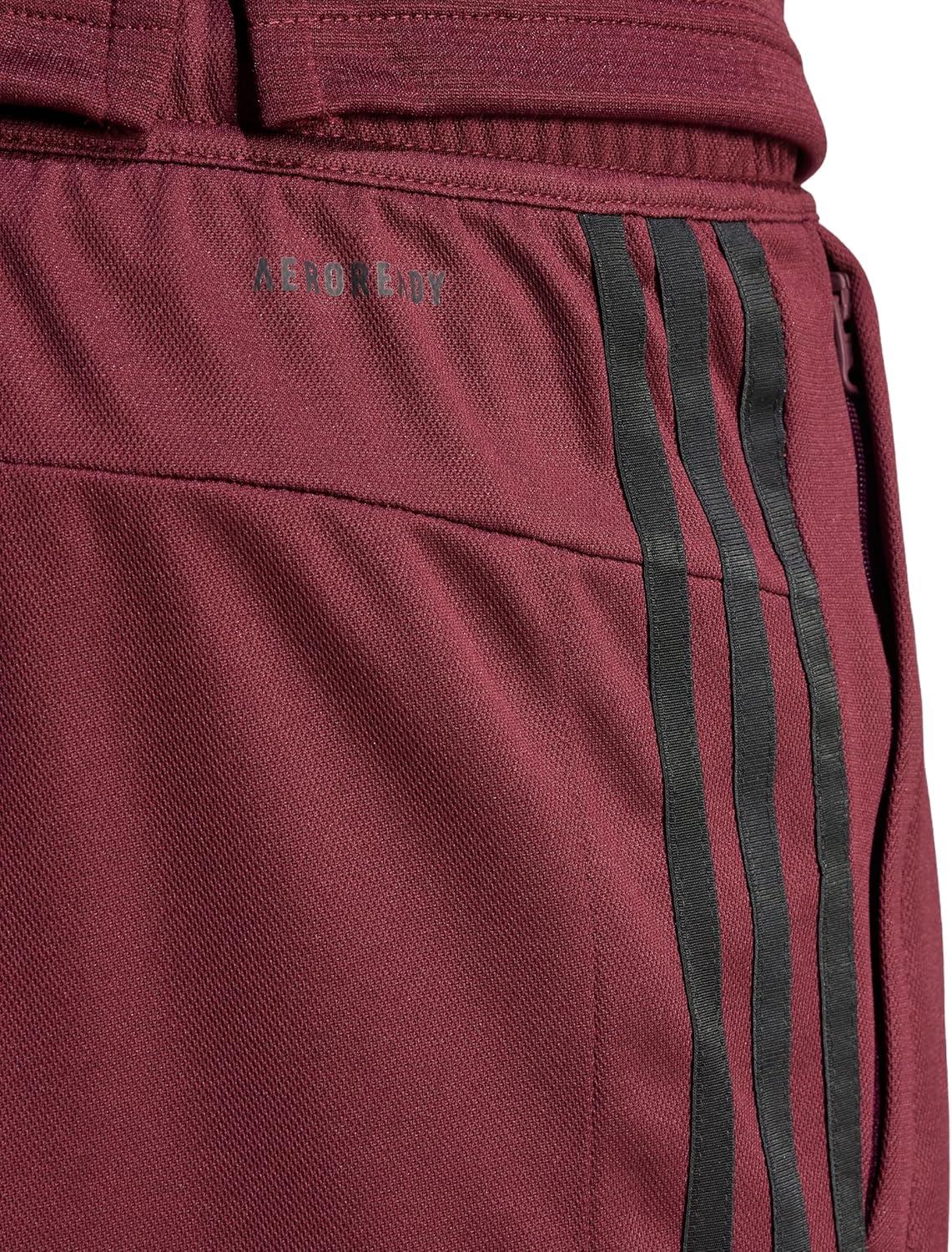 imageadidas Mens Train Essentials Piqu 3Stripes Training ShortsMaroonBlack