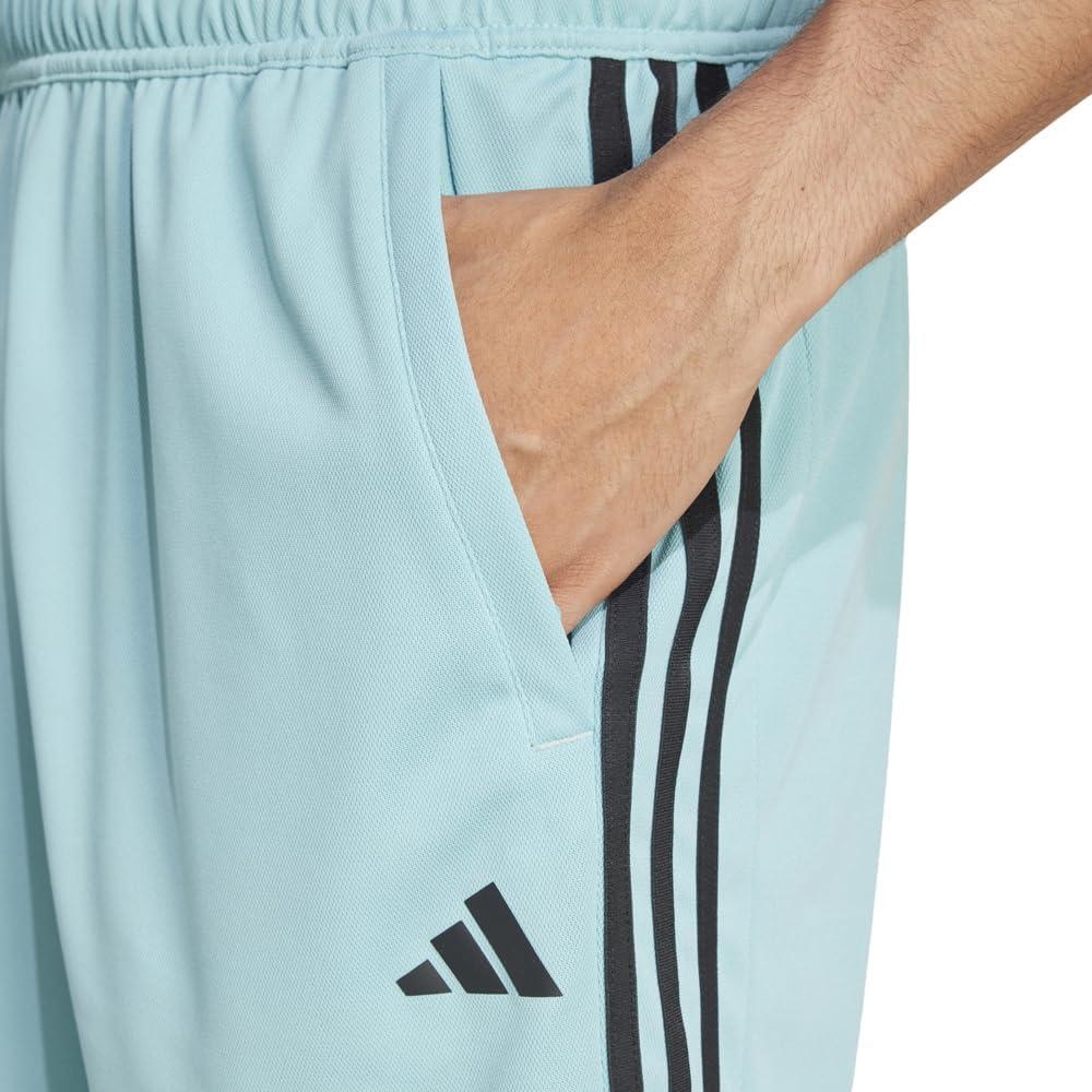 imageadidas Mens Train Essentials Piqu 3Stripes Training ShortsMint ToneBlack