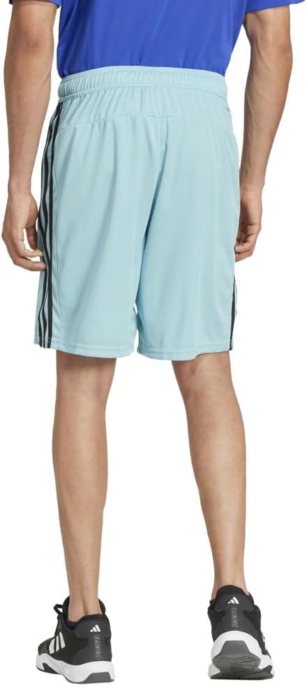 imageadidas Mens Train Essentials Piqu 3Stripes Training ShortsMint ToneBlack