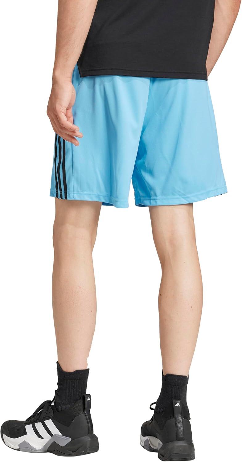 imageadidas Mens Train Essentials Piqu 3Stripes Training ShortsSemi Blue BurstBlack