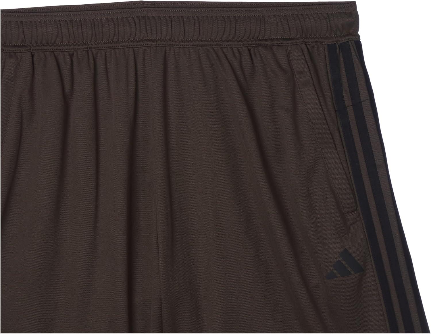 imageadidas Mens Train Essentials Piqu 3Stripes Training ShortsShadow OliveBlack