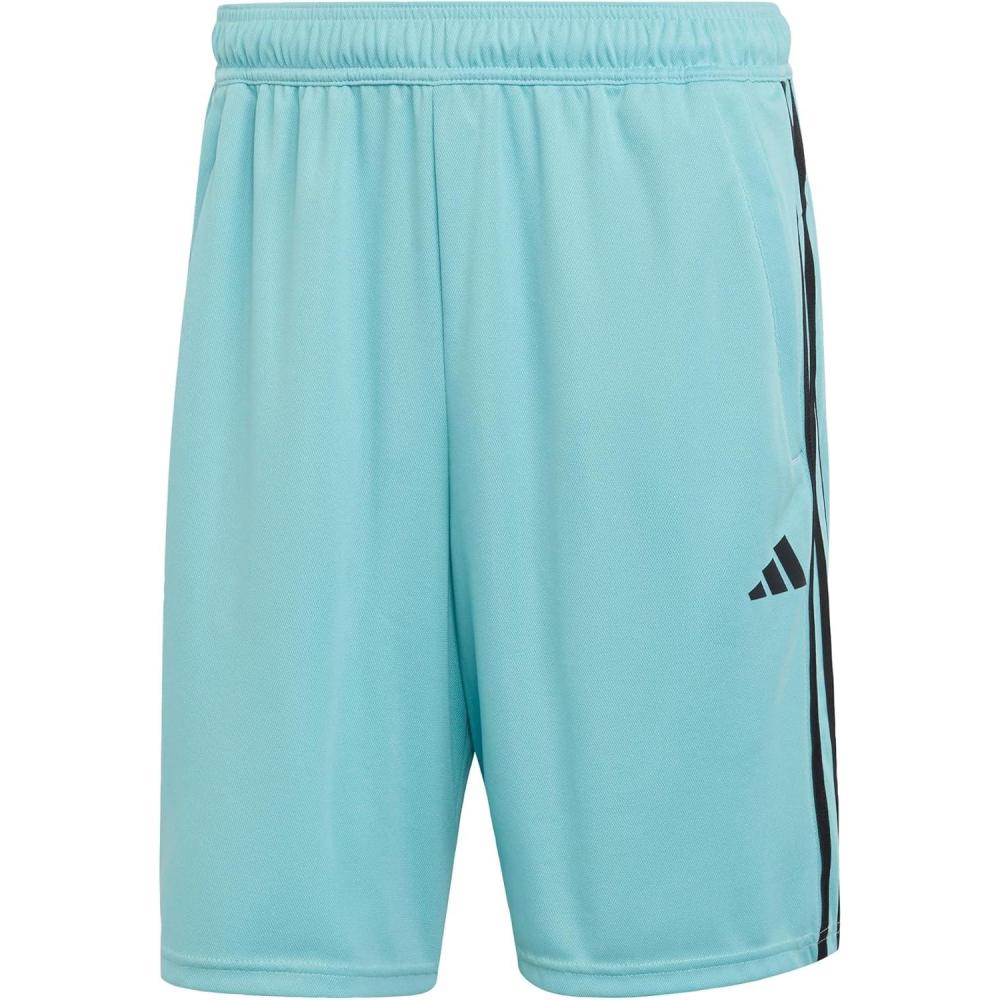 imageadidas Mens Train Essentials Piqu 3Stripes Training ShortsMint TonBlack