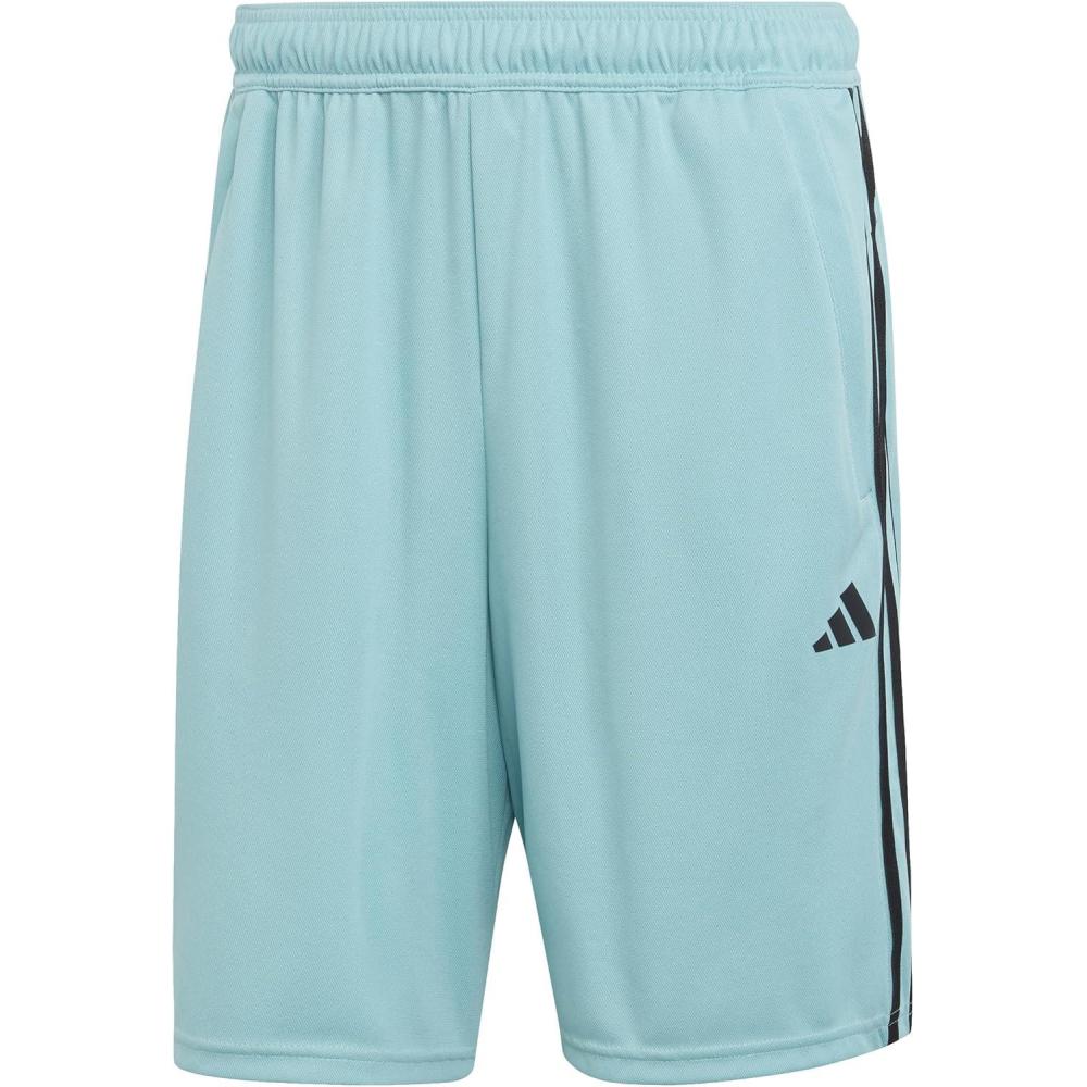 imageadidas Mens Train Essentials Piqu 3Stripes Training ShortsMint ToneBlack