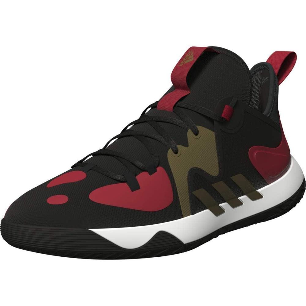 imageadidas UnisexAdult Harden Stepback 2 Basketball ShoeCore BlackGold MetallicScarlet