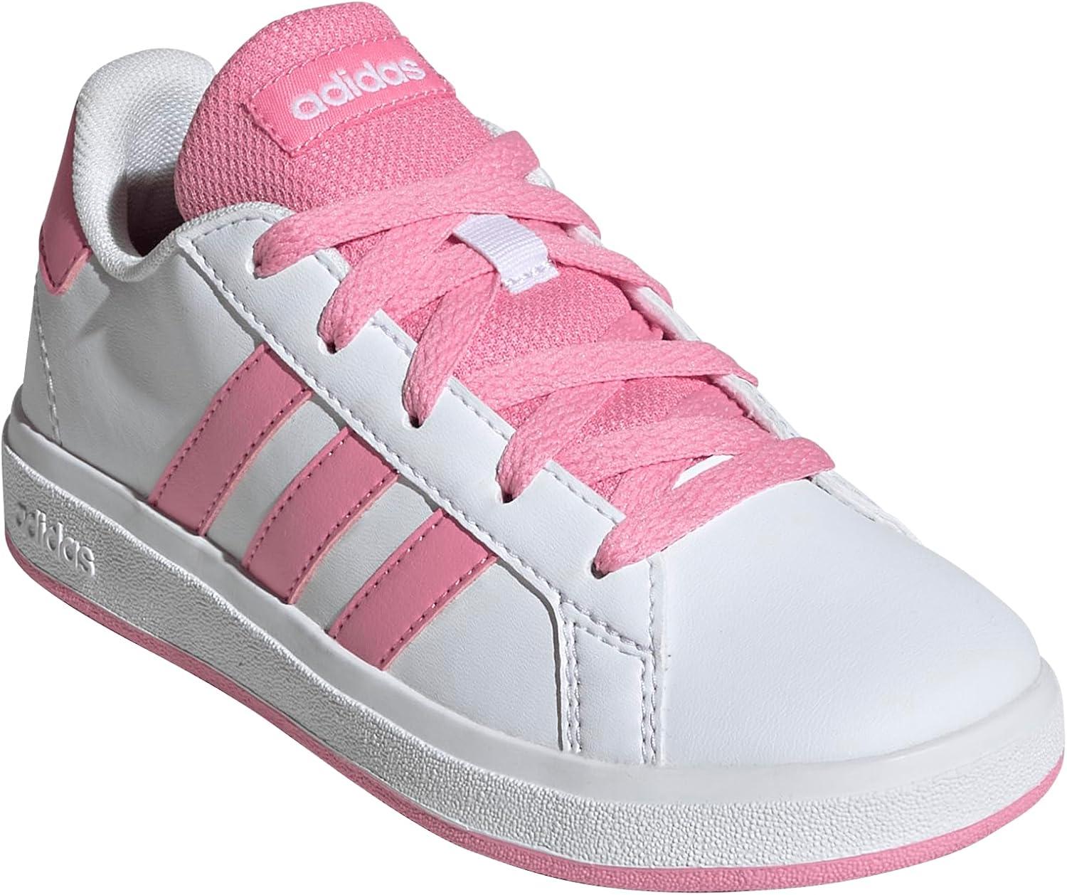 imageadidas Boys Grand Court 20 SneakersWhiteBliss PinkBlack