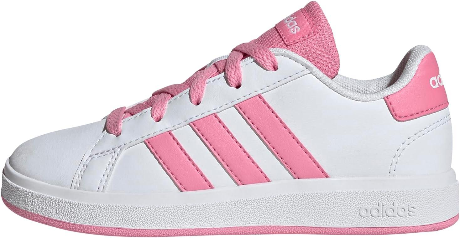 imageadidas Boys Grand Court 20 SneakersWhiteBliss PinkBlack