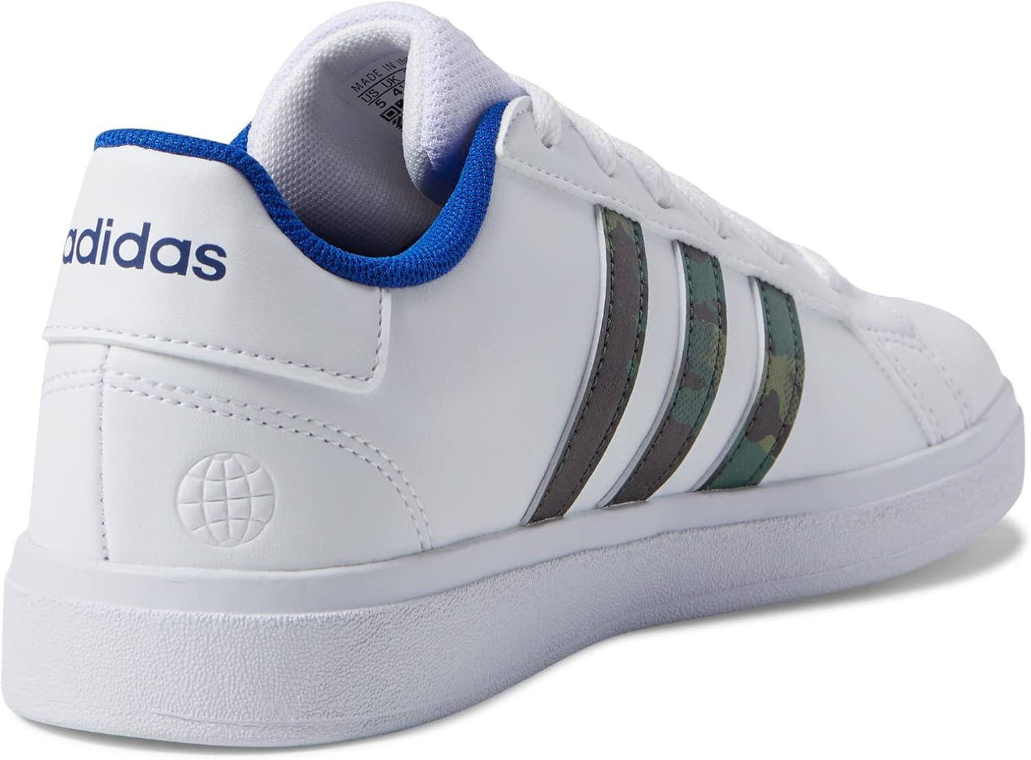 imageadidas Boys Grand Court 20 SneakersWhiteGreen OxideTeam Royal Blue