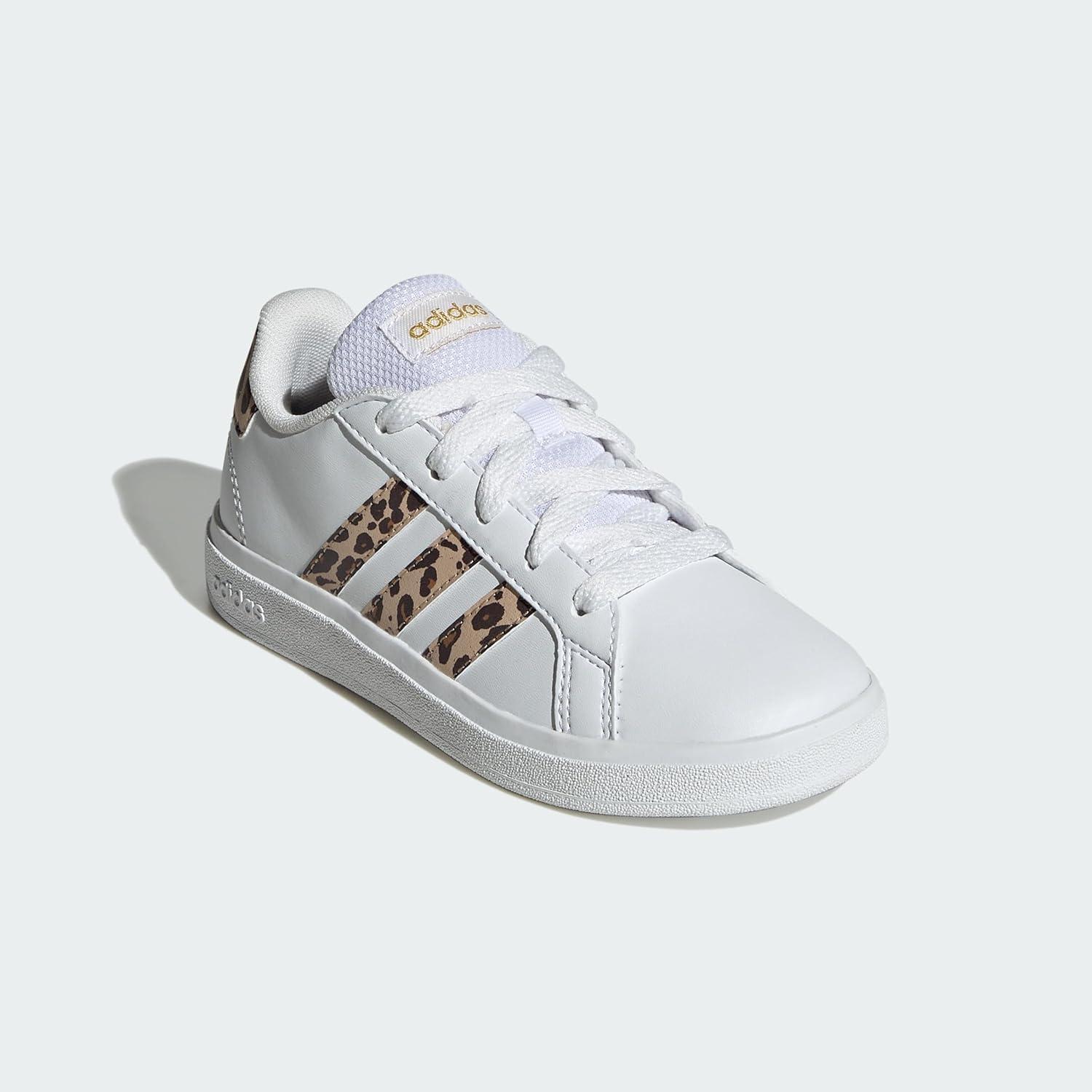 imageadidas Boys Grand Court 20 SneakersWhiteMagic BeigeMatte Gold
