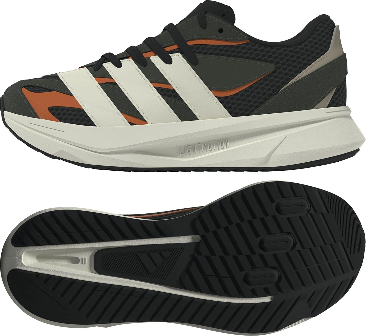 imageadidas Boys Lightblaze Lace Up SneakersBlackOff WhiteShadow Olive