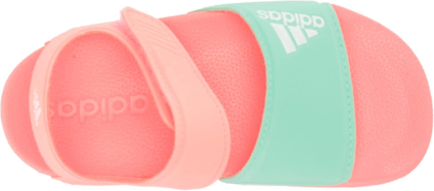 imageadidas Kids Adilette Slide SandalsAcid RedWhitePulse Mint