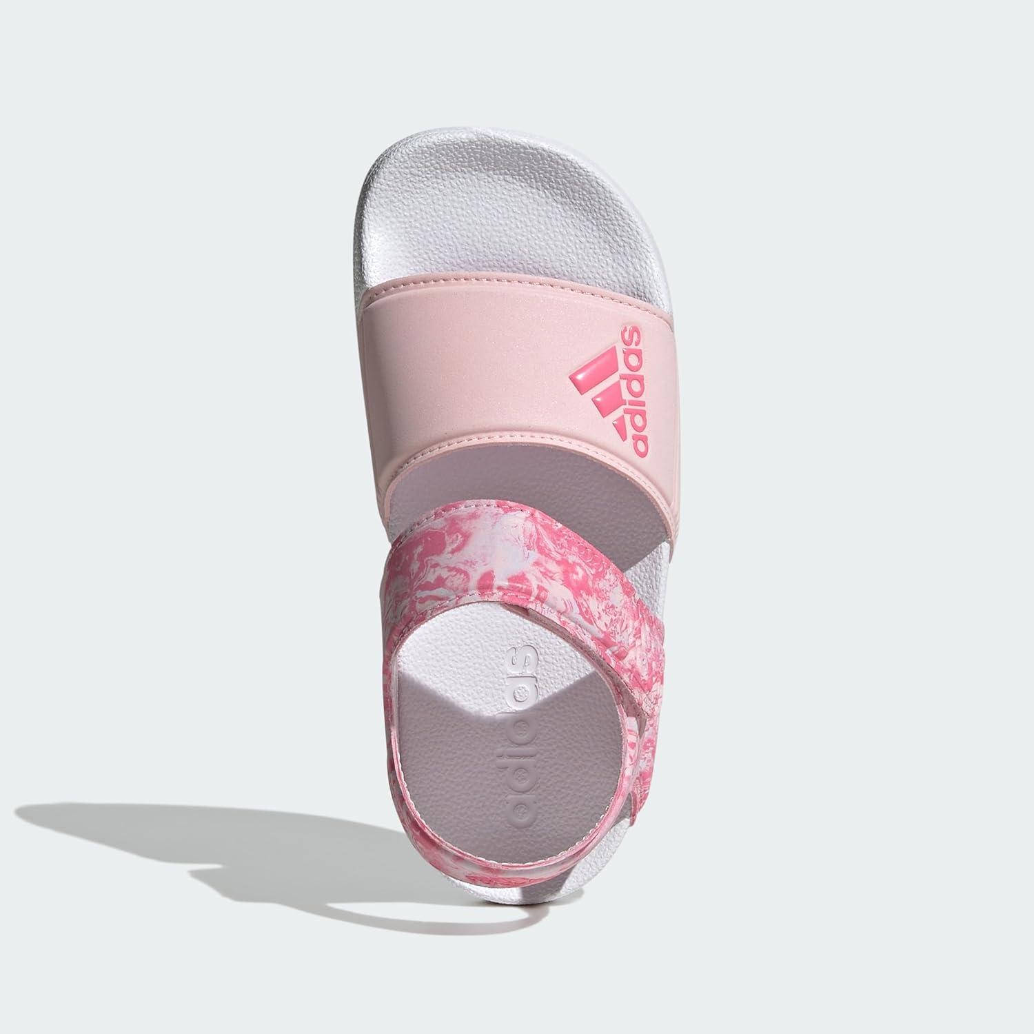 imageadidas Kids Adilette Slide SandalsClear PinkPink FusionWhite