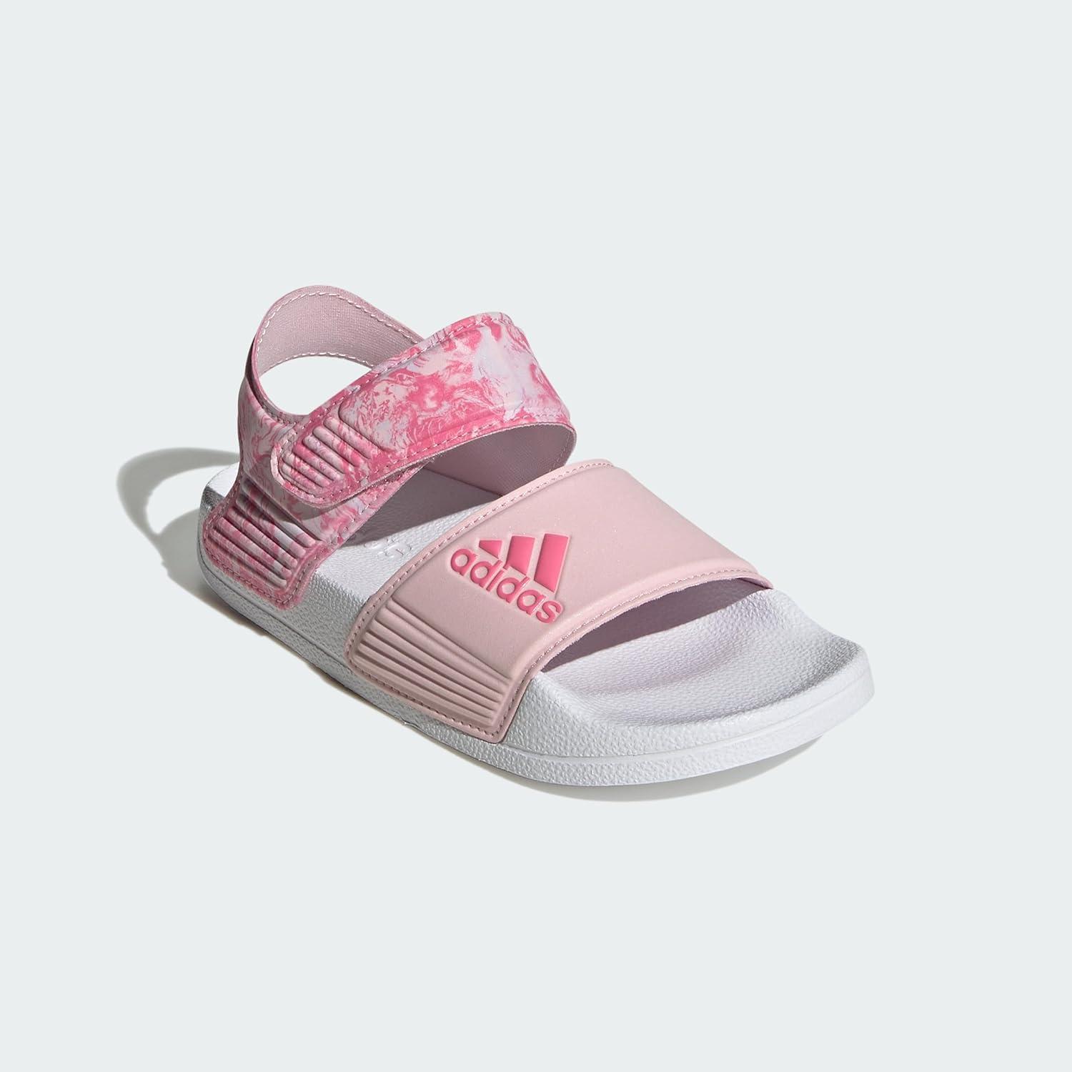 imageadidas Kids Adilette Slide SandalsClear PinkPink FusionWhite