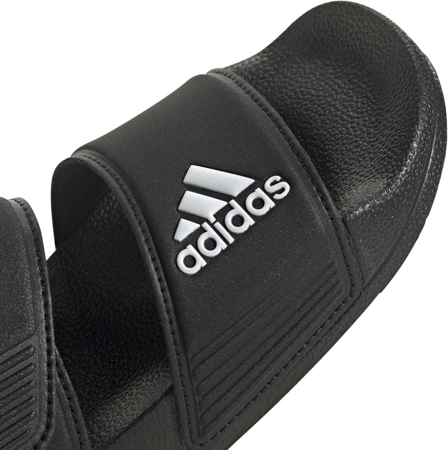 imageadidas Kids Adilette Slide SandalsCore BlackWhiteCore Black