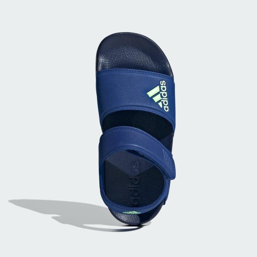 imageadidas Kids Adilette Slide SandalsTeam Royal BlueGreen SparkDark Blue