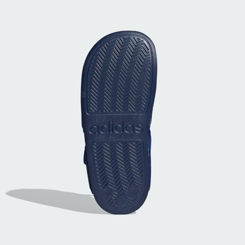 imageadidas Kids Adilette Slide SandalsTeam Royal BlueGreen SparkDark Blue