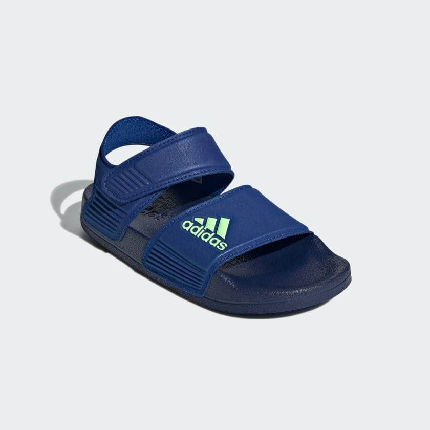 imageadidas Kids Adilette Slide SandalsTeam Royal BlueGreen SparkDark Blue
